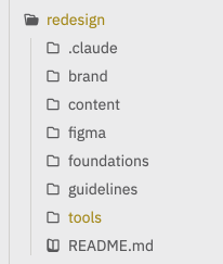 The redesign folder structure
